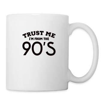 90er Jahre neunziger Kindheit - Tasse - Weiß - Rechts