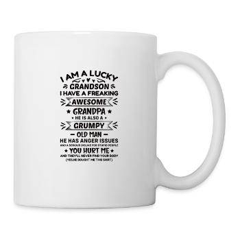 Opa Enkel Beste Freunde Großvater Enkelin Geschenk - Tasse - Weiß - Rechts