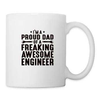 Ingenieur Gehirn Maschinenbau Elektrotechnik Sohn - Tasse - Weiß - Rechts
