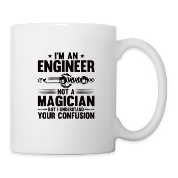 Ingenieur Gehirn Maschinenbau Elektrotechnik Mathe - Tasse - Weiß - Rechts