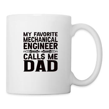 Ingenieur Gehirn Maschinenbau Elektrotechnik Sohn - Tasse - Weiß - Rechts