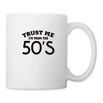 Né dans les années 50 cadeau anniversaire - Mug blanc - blanc - Droite