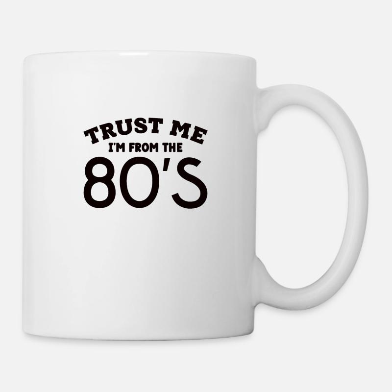 Né dans les années 80 cadeau d’anniversaire 1980s - Mug blanc - blanc