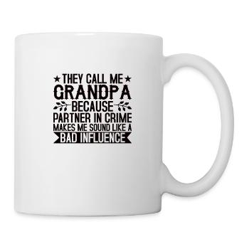 Grandpa the bad influence - Mug - white - Right