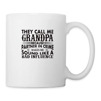 Grandpa the bad influence - Mug - white - Right