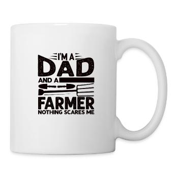 Farmer and dad gift father and farmer - Mug - white - Right