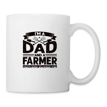 Farmer and dad gift father and farmer - Mug - white - Right