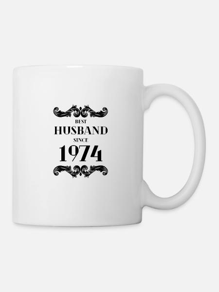 Best Husband Since 1974 Wedding Anniversary - Mug - white