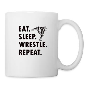 Wrestling Ringen Wrestler Ringer Geschenk - Tasse - Weiß - Rechts