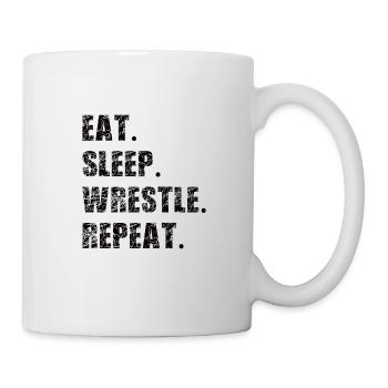 Wrestling Ringen Wrestler Ringer Geschenk - Tasse - Weiß - Rechts