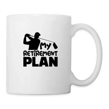 Ruhestand Golf Golfen Sport Sportlich Rente - Tasse - Weiß - Rechts