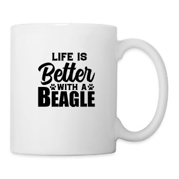 Beagle Dog Happy Dog Owner Vintage Dogs - Mug - white - Right