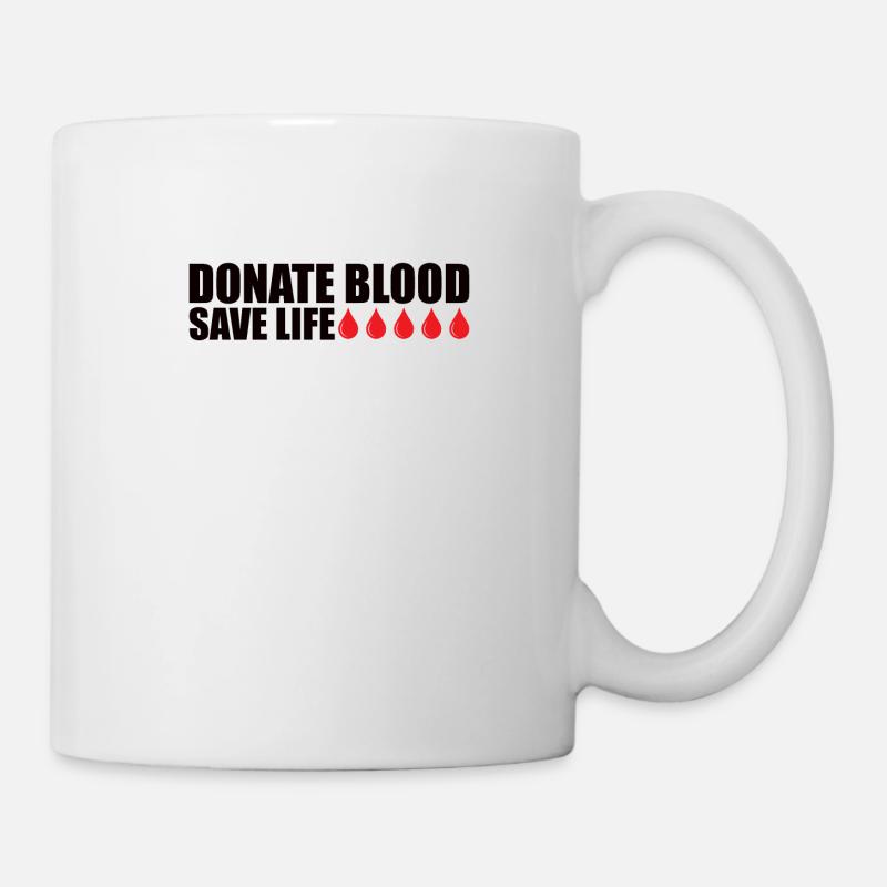 Blutspende Blutspenden Blutspender - Tasse - Weiß