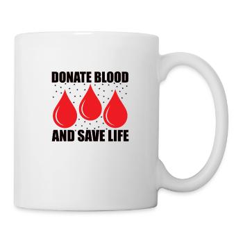 Blood donation Blood donations Blood donors - Mug - white - Right