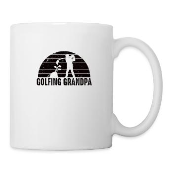 Golfer Opa Golfen Golf Sport Golfclub Rentner - Tasse - Weiß - Rechts