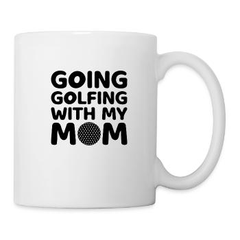 Golfspieler Golfer Golfschläger Golfen Golf Mutter - Tasse - Weiß - Rechts