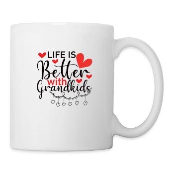 Großeltern Enkelkinder Opa Oma Enkel - Tasse - Weiß - Rechts