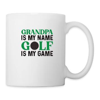 Golfer Opa Golfen Golf Sport Golfclub Rentner - Tasse - Weiß - Rechts