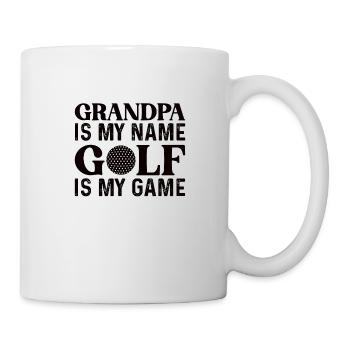 Golfer Opa Golfen Golf Sport Golfclub Rentner - Tasse - Weiß - Rechts