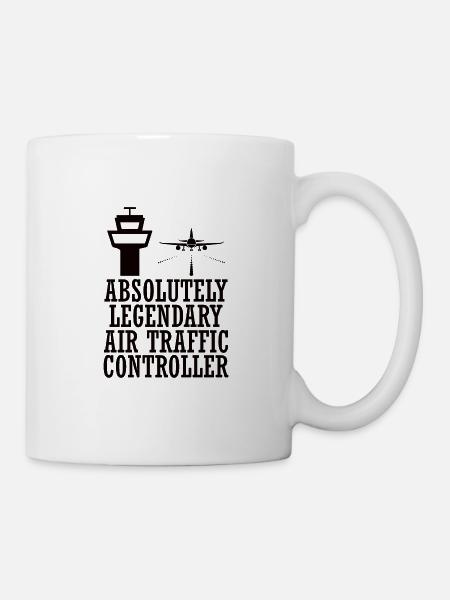 Air traffic controller Tower controller Flight attendants - Mug - white