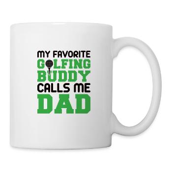 Golf Father Golfer Best Father Golf Course Papa Son - Mug - white - Right