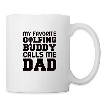 Golf Father Golfer Best Father Golf Course Papa Son - Mug - white - Right