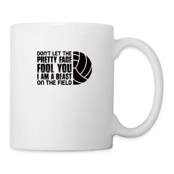 Volleyball volley serve volleyball player - Mug - white - Right