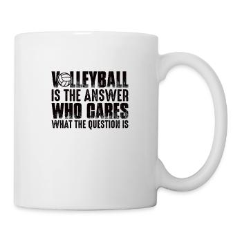 Volleyball Volley Aufschlag Volleyballspieler - Tasse - Weiß - Rechts