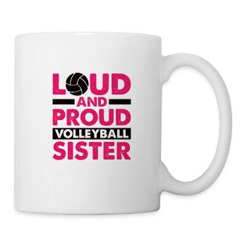Proud Volleyball Sister Volleyball Player Sister - Mug - white - Right