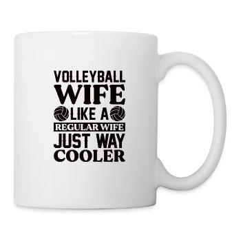 Volleyballspielerin Volleyballerin Ehefrau - Tasse - Weiß - Rechts