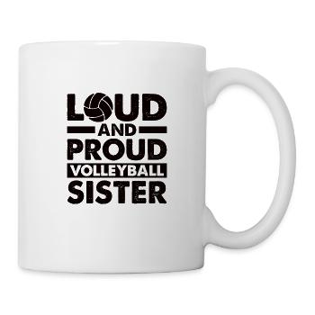 Proud Volleyball Sister Volleyball Player Sister - Mug - white - Right