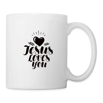 Christentum Jesus Religion Glaube Kreuz Gebet - Tasse - Weiß - Rechts