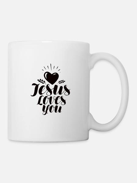 Christentum Jesus Religion Glaube Kreuz Gebet - Tasse - Weiß