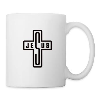Christentum Jesus Religion Glaube Kreuz Gebet - Tasse - Weiß - Rechts