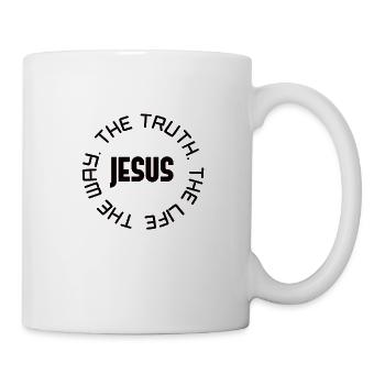 Christentum Jesus Religion Glaube Kreuz Gebet - Tasse - Weiß - Rechts