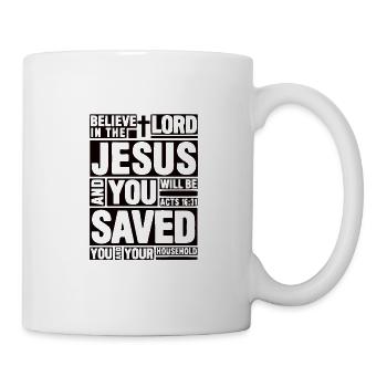 Christentum Jesus Religion Glaube Kreuz Gebet - Tasse - Weiß - Rechts