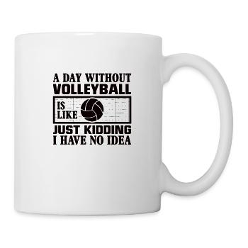 Volleyball volley servir joueur de volley-ball - Mug blanc - blanc - Droite
