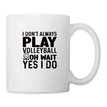 Volleyball Volley Aufschlag Volleyballspieler - Tasse - Weiß - Rechts