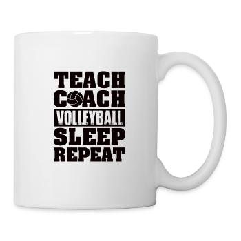 Volleyball serve volleyball player coach - Mug - white - Right