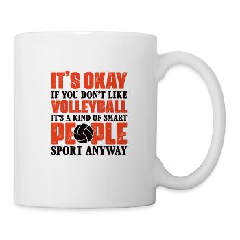 Volleyball volley servir joueur de volley-ball - Mug blanc - blanc - Droite