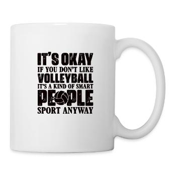 Volleyball volley servir joueur de volley-ball - Mug blanc - blanc - Droite