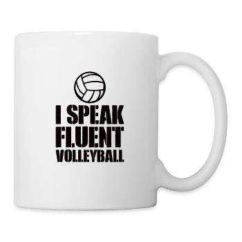 Volleyball Volley Aufschlag Volleyballspieler - Tasse - Weiß - Rechts