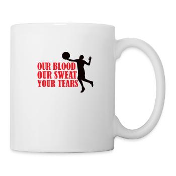 Volleyball Volley Aufschlag Volleyballspieler - Tasse - Weiß - Rechts