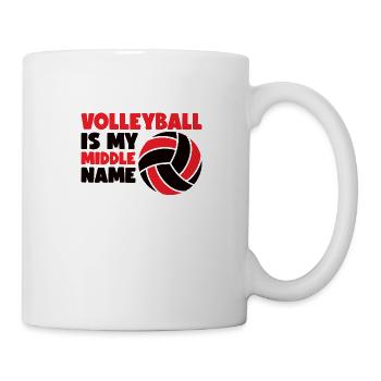 Volleyball Volley Aufschlag Volleyballspieler - Tasse - Weiß - Rechts