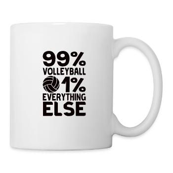 Volleyball volley servir joueur de volley-ball - Mug blanc - blanc - Droite