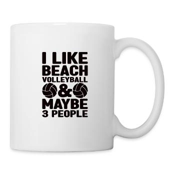 Volleyball volley servir joueur de volley-ball - Mug blanc - blanc - Droite