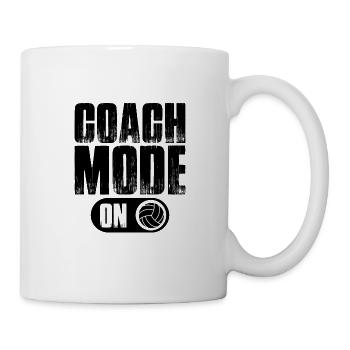 Volleyball Aufschlag Volleyballspieler Trainer - Tasse - Weiß - Rechts