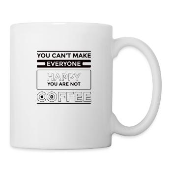 Kaffee Sarkasmus Freunde Glück Freude Cappuccino - Tasse - Weiß - Rechts