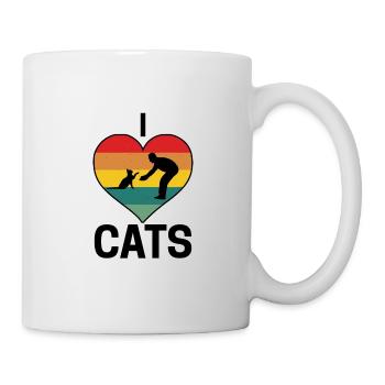 Real men love cats cat man cat father - Mug - white - Right