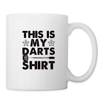 Drôle de fléchette disant Dartboard Darts Cadeau - Mug blanc - blanc - Droite